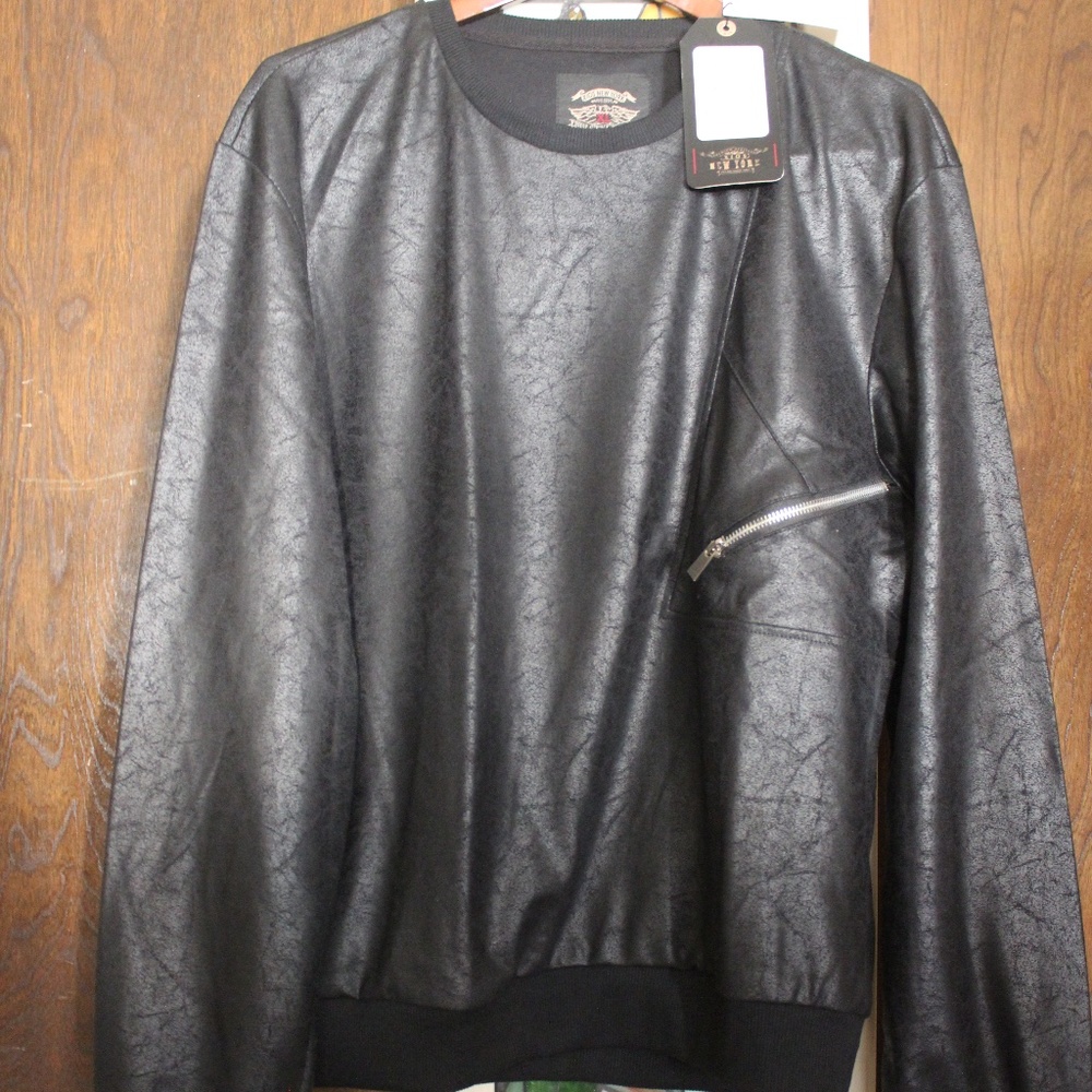 Xios New York faux leather sweater